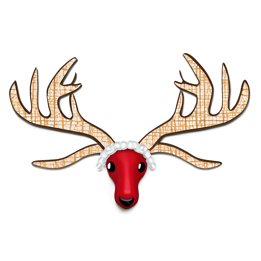 Wooden Reindeer Antlers Craft PNG sme22