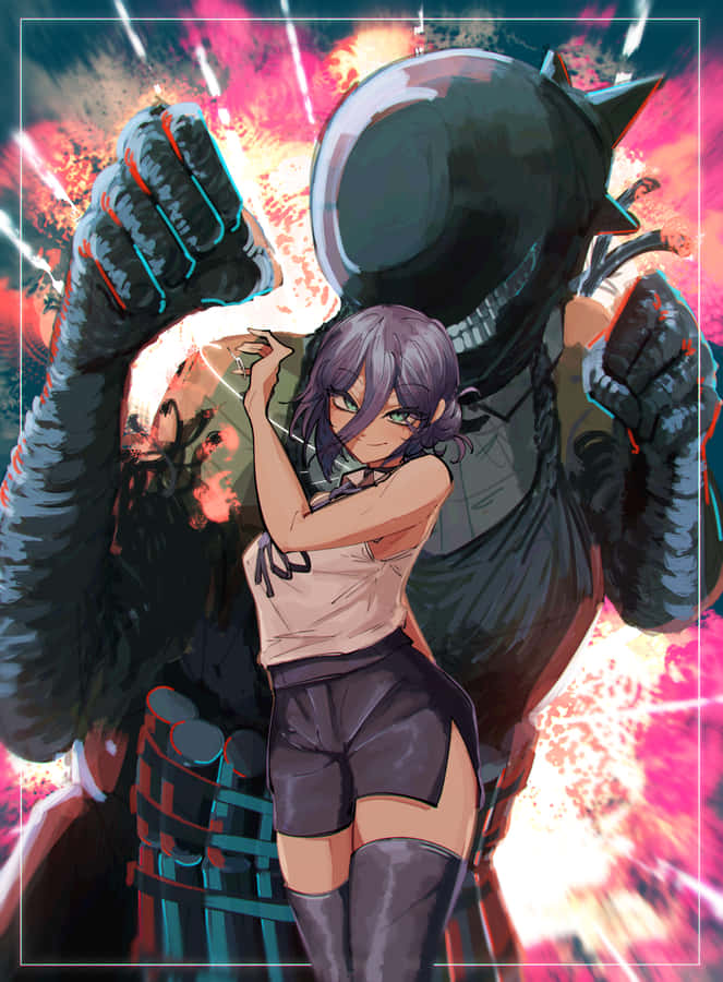 Chainsaw Man Reze in Posizione di Battaglia