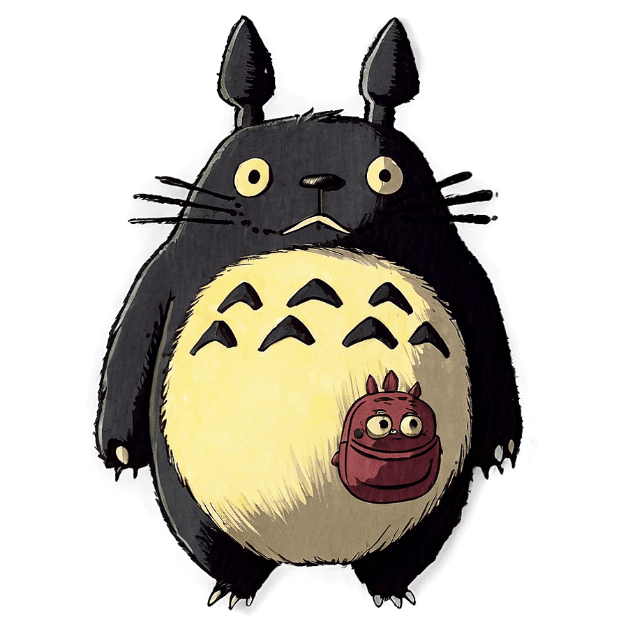 Sketch of My Neighbor Totoro PNG 06242024