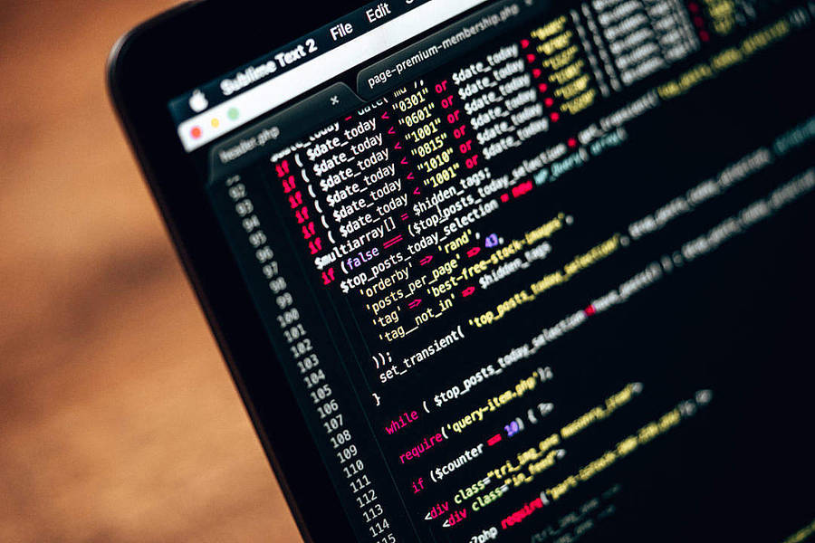 Website Programming Code On Laptop Screen
