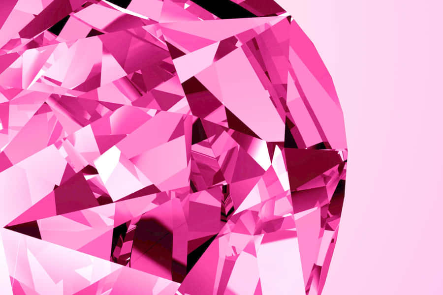 Ensjælden lyserød diamant.