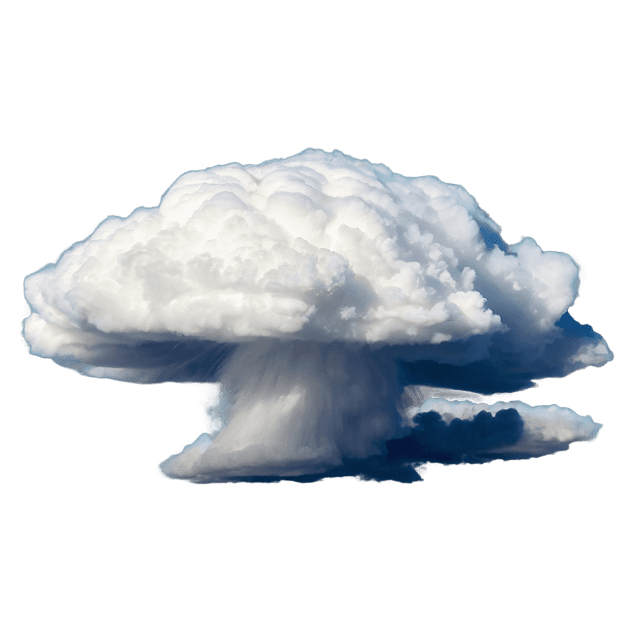 Mushroom Cloud from Space View PNG 60