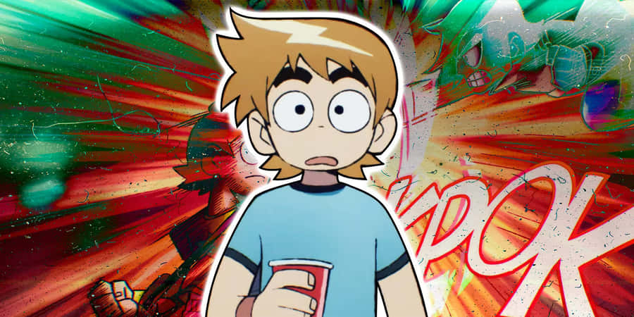 Opera d'arte in stile fumetto di Scott Pilgrim