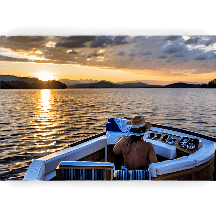 Lake Life Sunset Cruise PNG fun