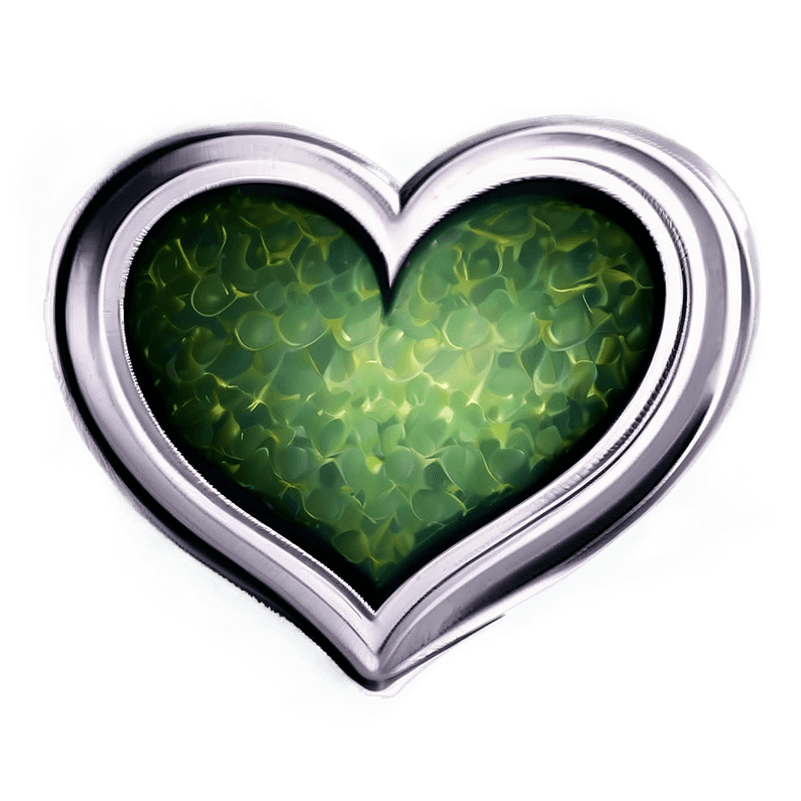 Abstract Green Heart Artwork PNG 06112024