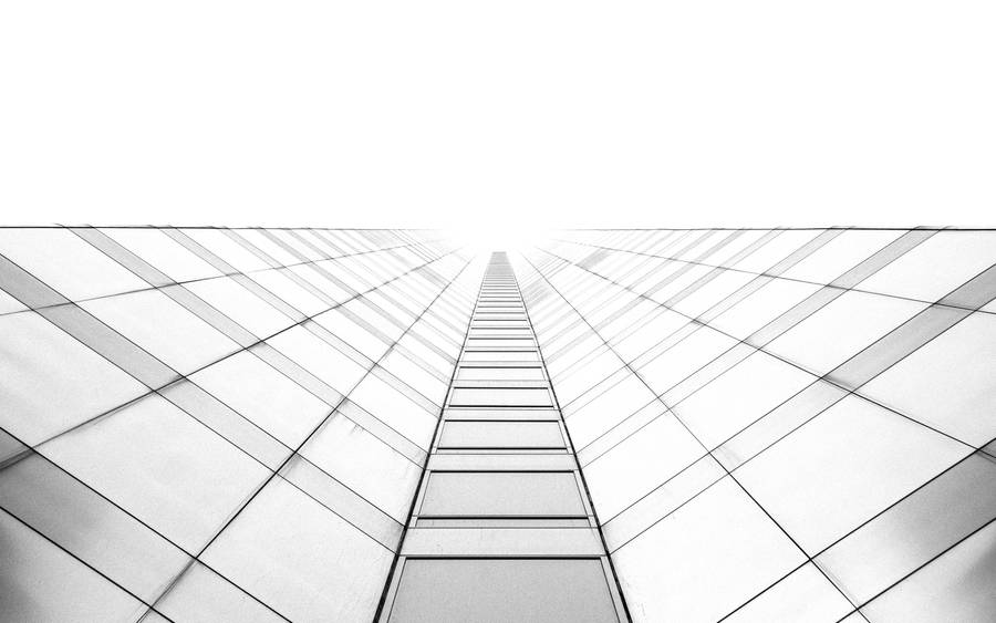 White Abstract High-Rise Building Wallpaper