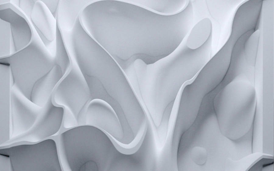 White Abstract Wave Clay Wallpaper
