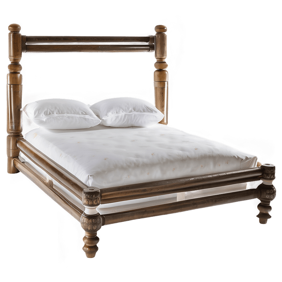 white bed b