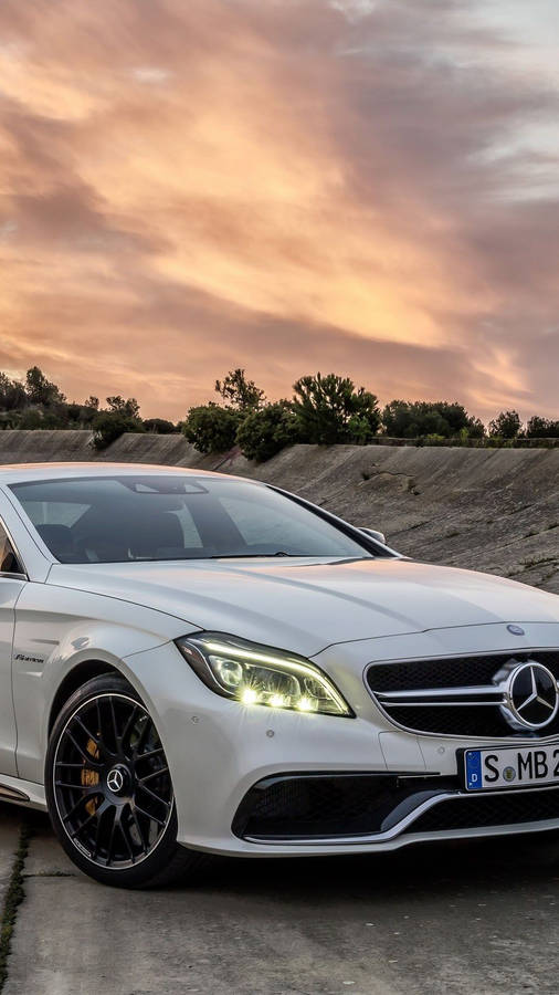 Download White Mercedes Benz Iphone Wallpaper | Wallpapers.com