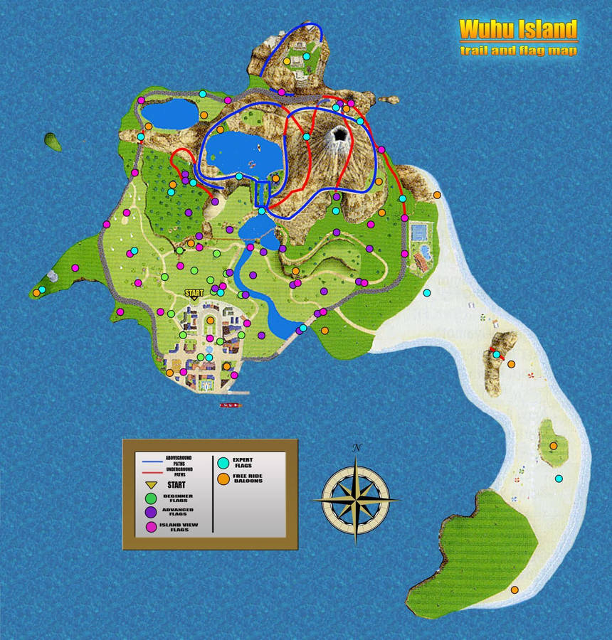 Download Wii Sports Resort Wuhu Island Game Map Wallpaper | Wallpapers.com