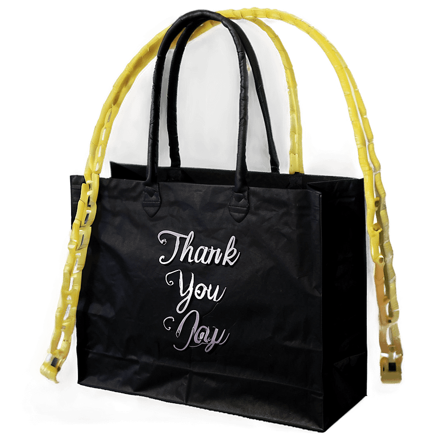 Chic Thank You Shopping Bag PNG hxj