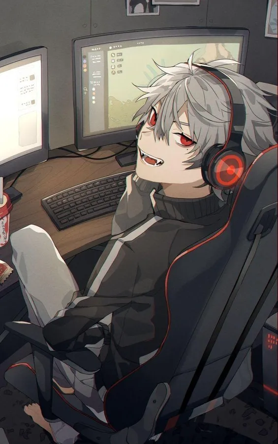 Anime Boy Computer
