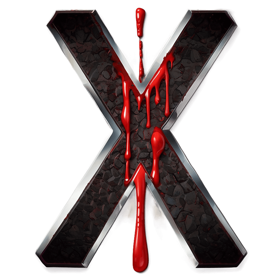 Mysterious Bloody X Symbol PNG xew96