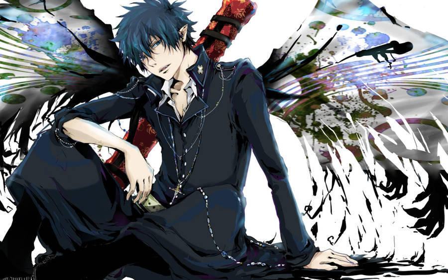 Download Winged Rin Blue Exorcist Wallpaper Wallpapers Com