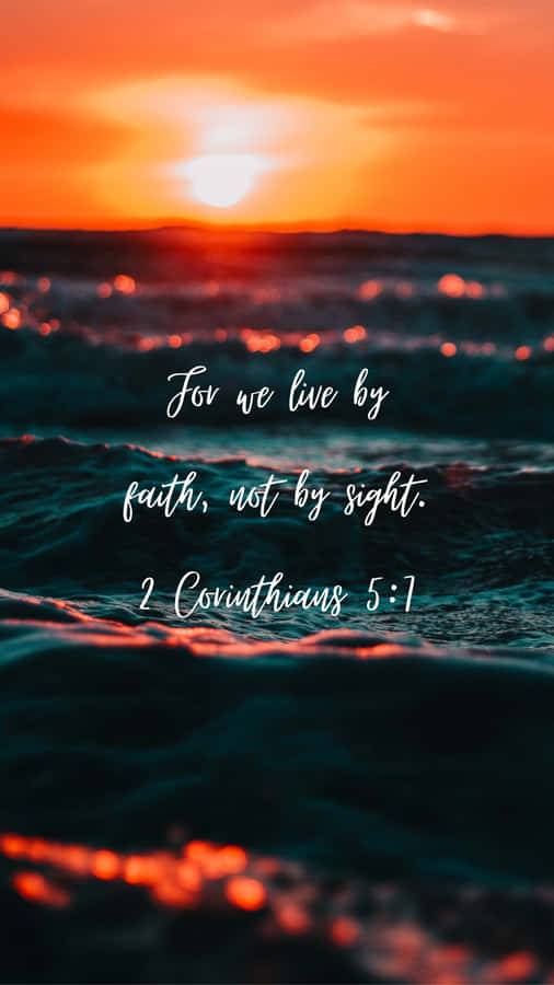 Orange Beach Sunset Lock Screen Aesthetic Bible Verse