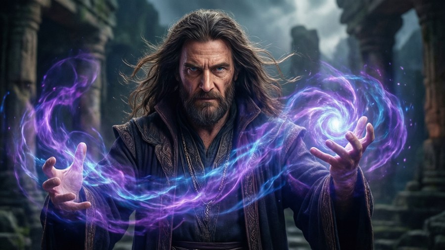 Wizard Casting Spell Wallpaper