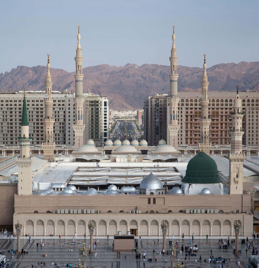 Paisagem de Al-Masjid an-Nabawi em Medina