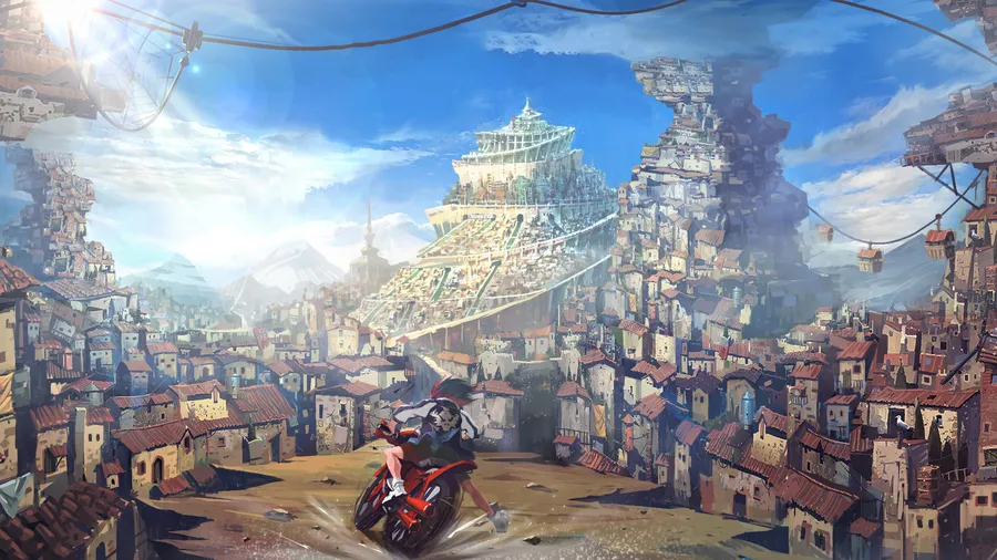 Kill La Kill town view wallpaper