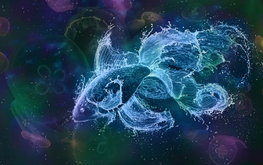 Pisces fish digital art wallpaper