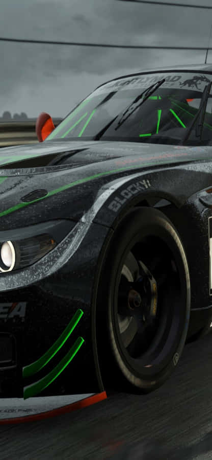 IphoneX Hintergrundbild Glänzend Schwarz BMW Z4 GT3 (E89) "Project Cars"