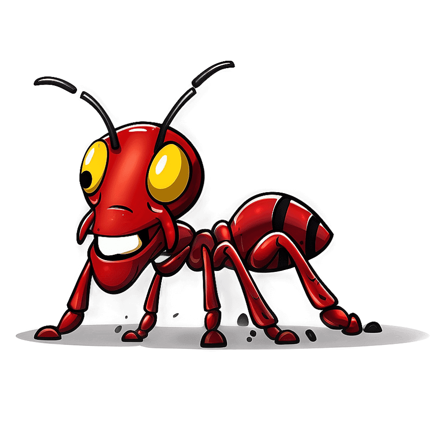 Angry Fire Ant Cartoon PNG 06292024