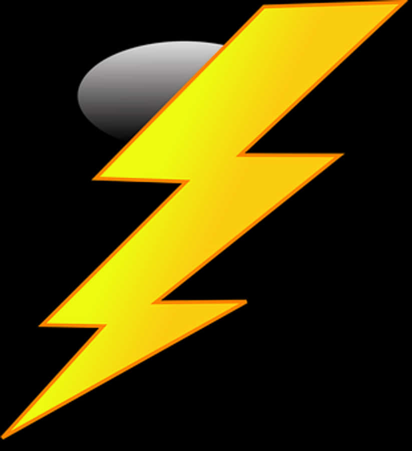 Lightning Bolt Icon Black Background