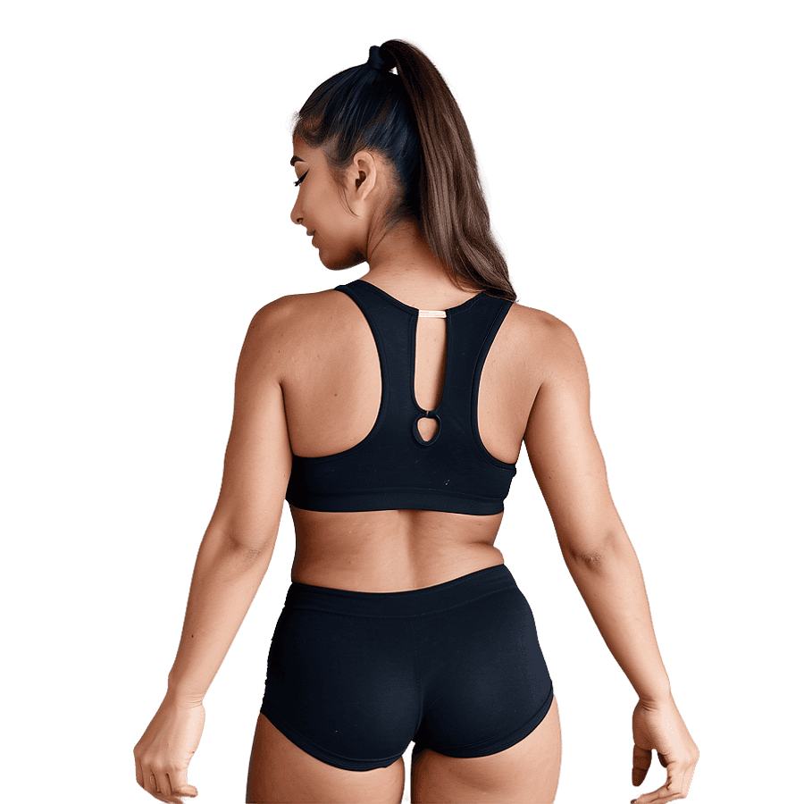 Cut-Out Black Tank Top PNG 13