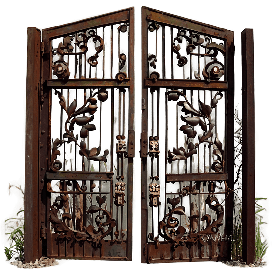 Rusting Iron Gate PNG 05242024
