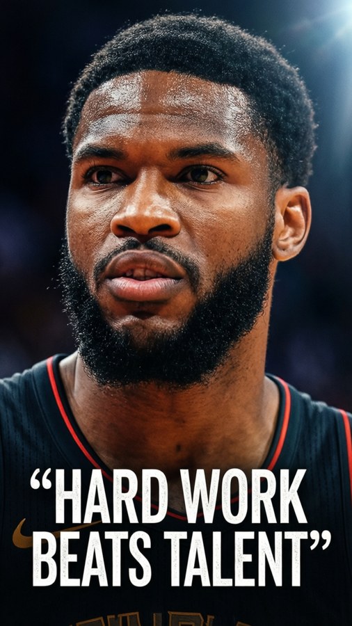 Inspirational wallpaper with Myles Turner and a quote