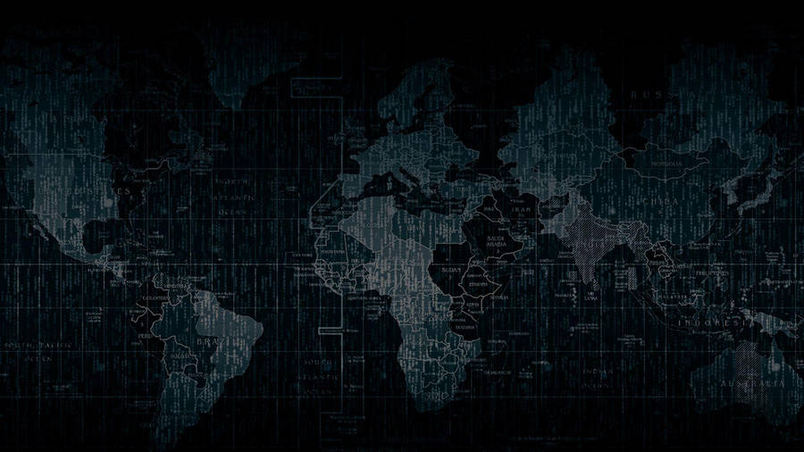 Download World Map Cyber Security Wallpaper | Wallpapers.com