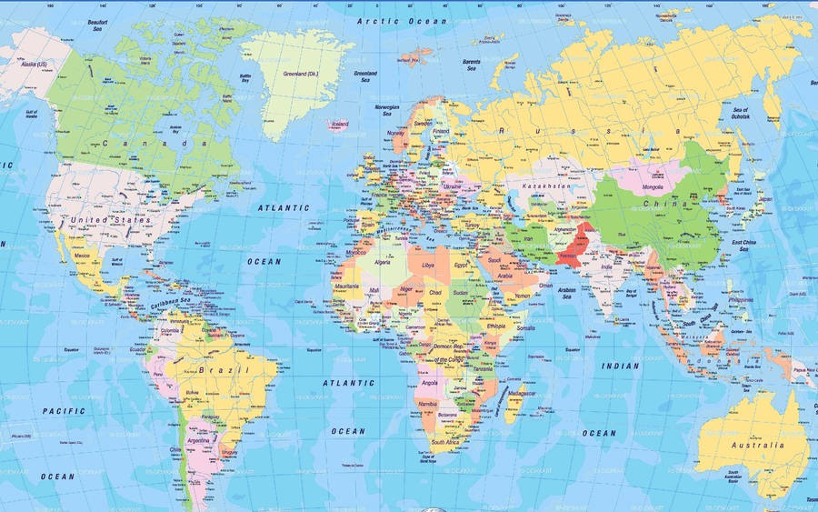 Download World Map On Globe Wallpaper | Wallpapers.com