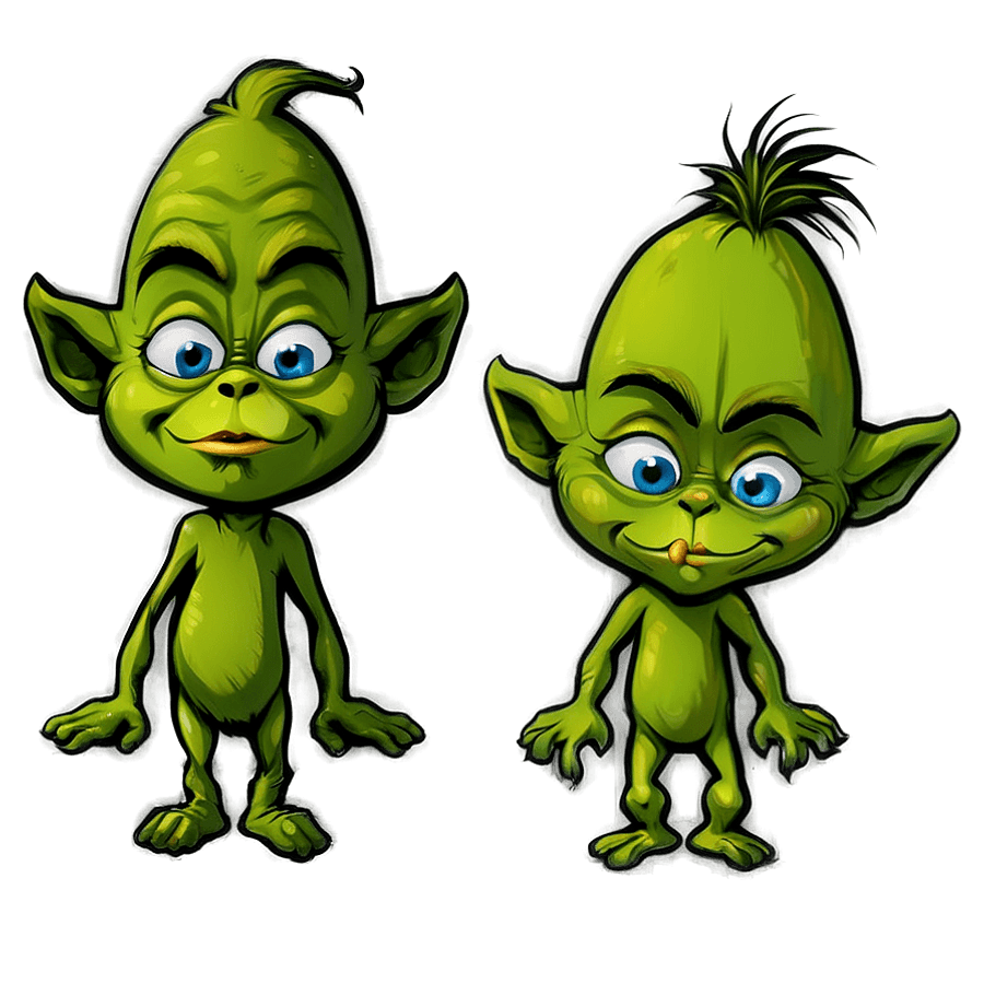 Cute Baby Grinch Illustration PNG 57
