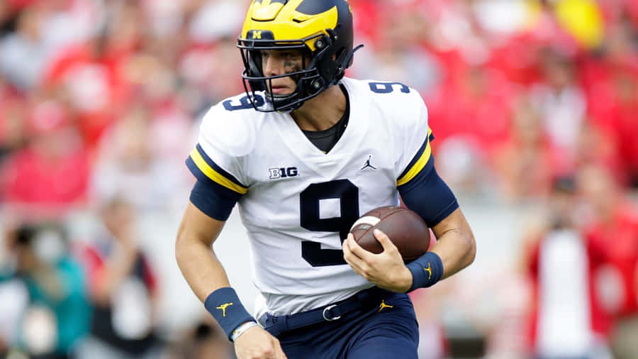 Michigan Quarterback Aktionsaufnahme