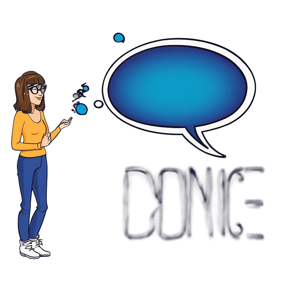 Comic Bubble Outline PNG gca68
