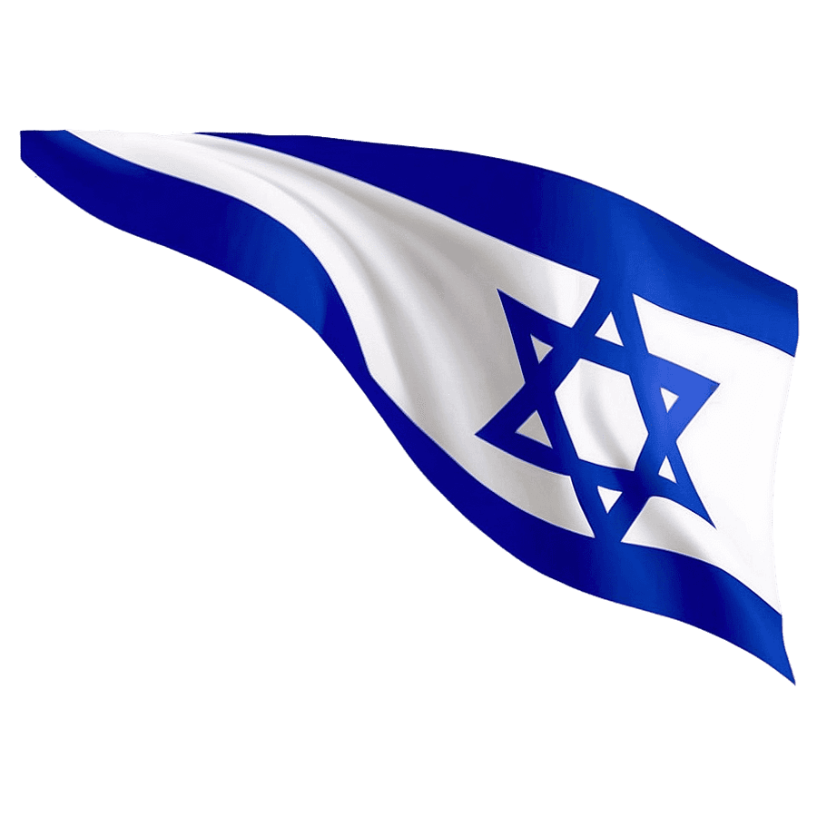 Israel Flag in Abstract PNG 20