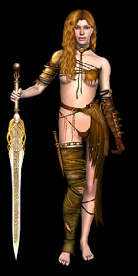 Fantasy Warrior Womanwith Sword