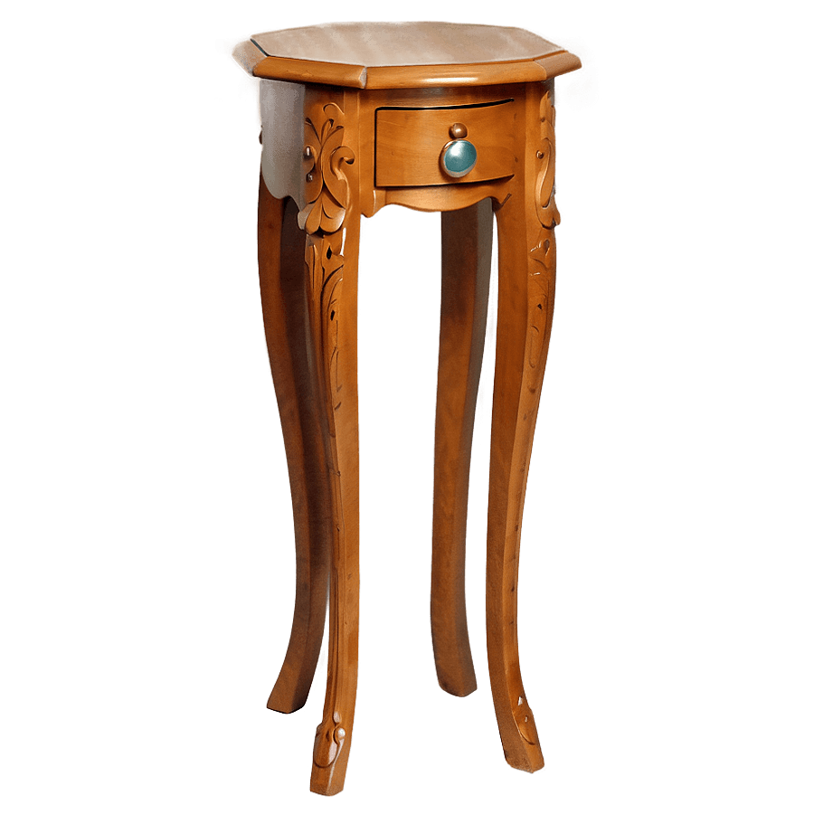 Wooden End Table PNG 06292024