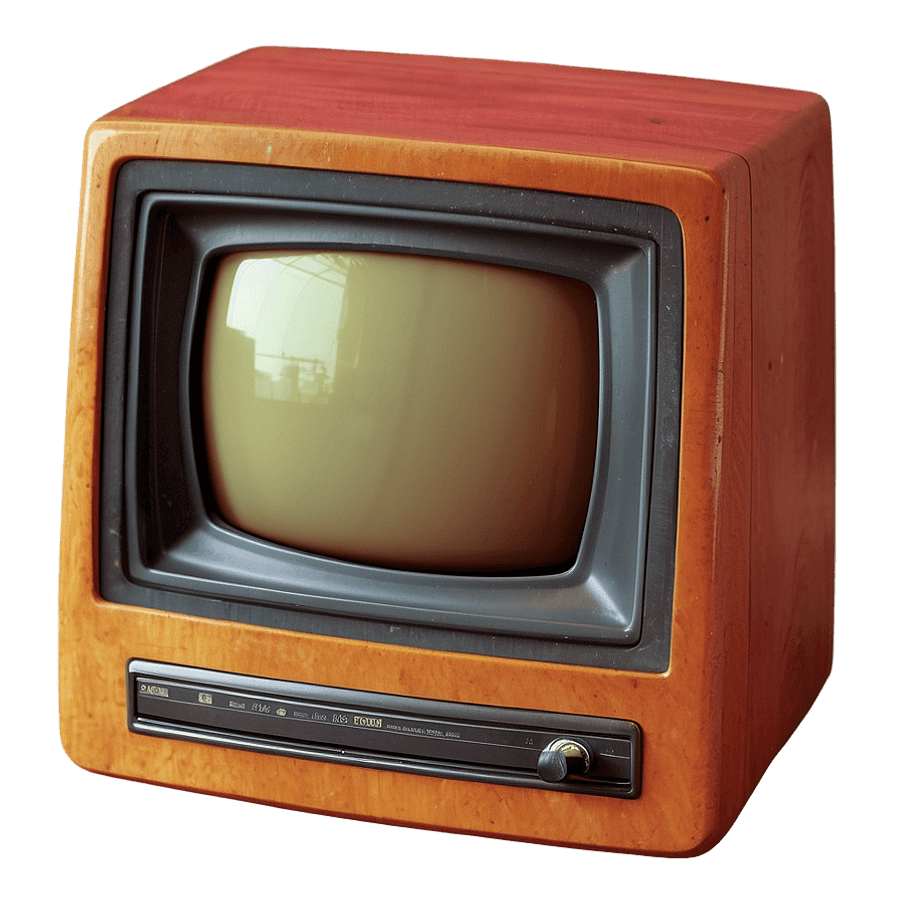 Nostalgic CRT TV Model PNG ntg