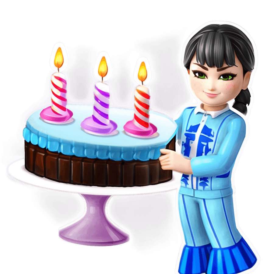 Roblox Girl with Cake PNG 17