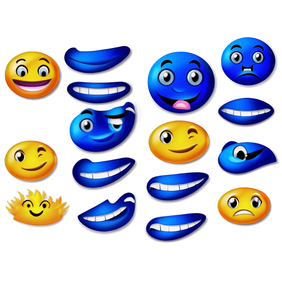 Free Blue Emoji PNG Downloads 15