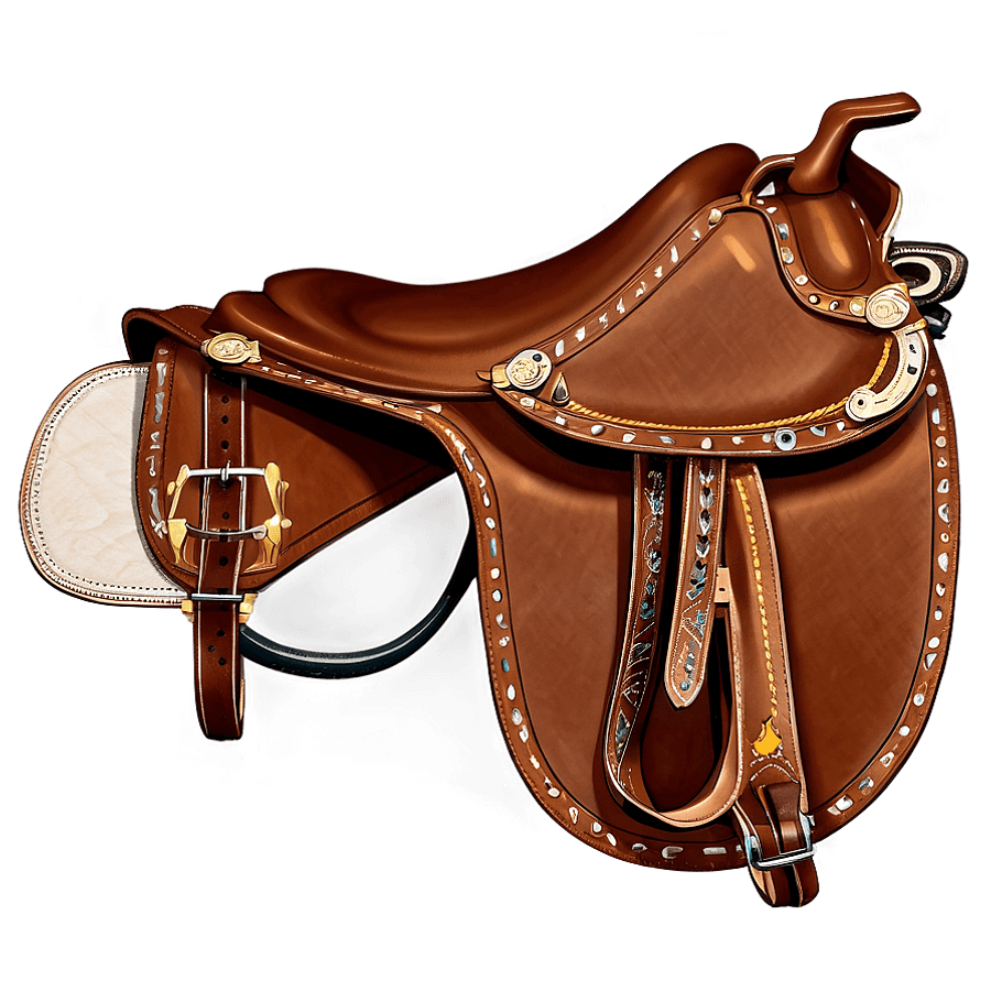 Gaited Horse Saddle PNG liw