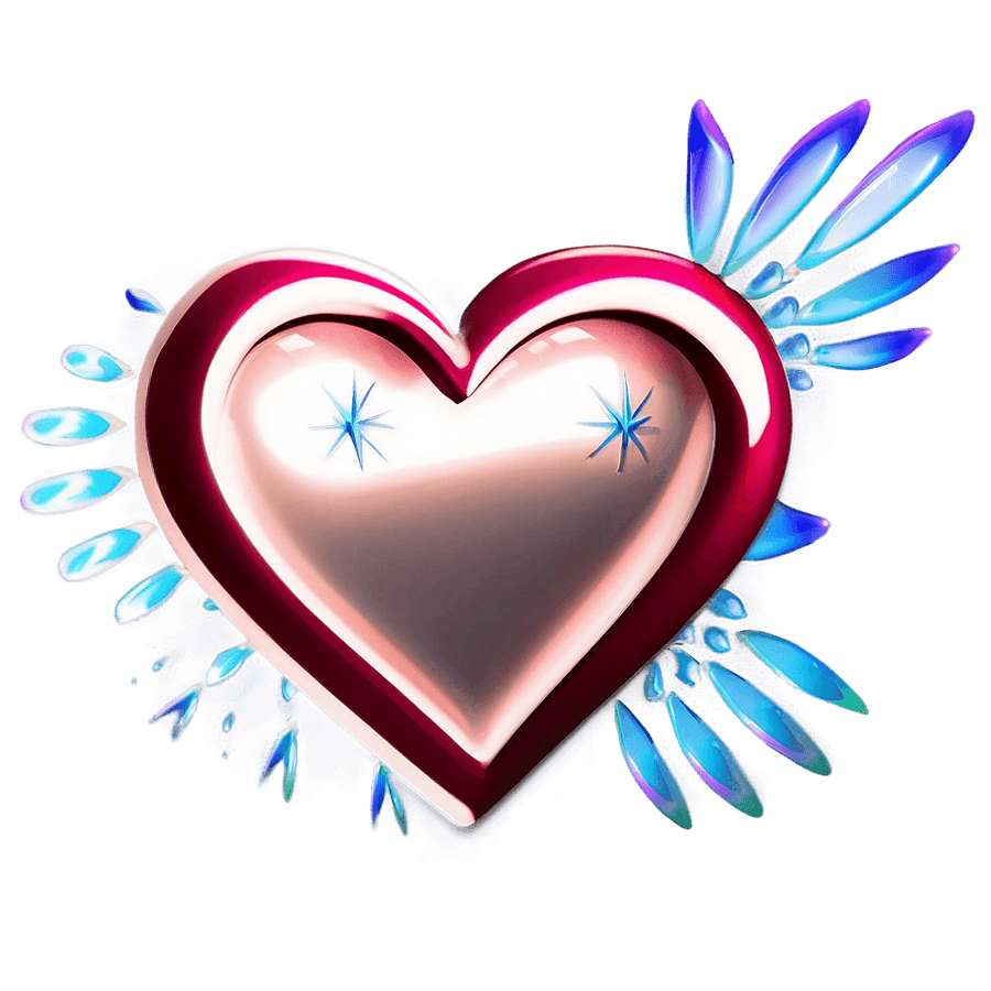 Y2K Heart Shine PNG jhx