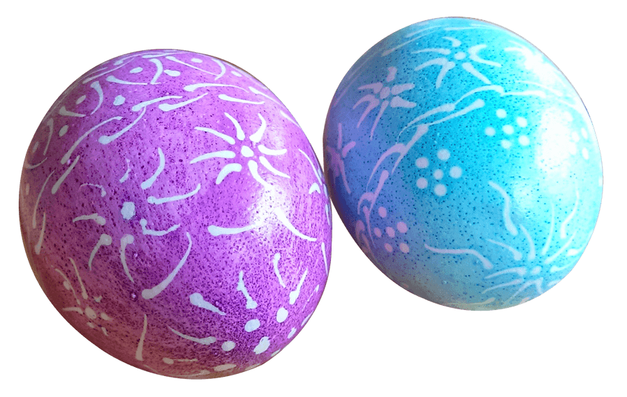 Decorative Easter Eggs Purpleand Blue