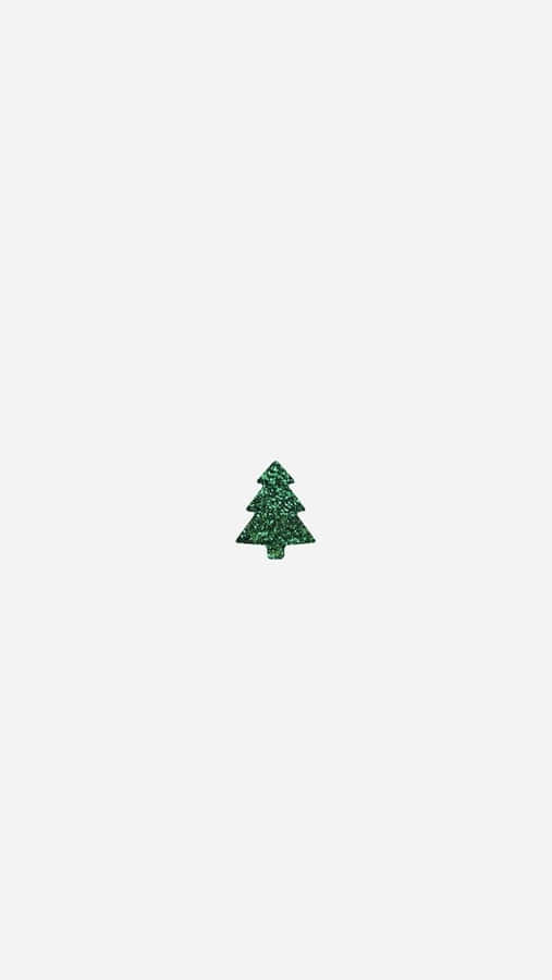 Albero di Natale Minimalista su Sfondo Bianco