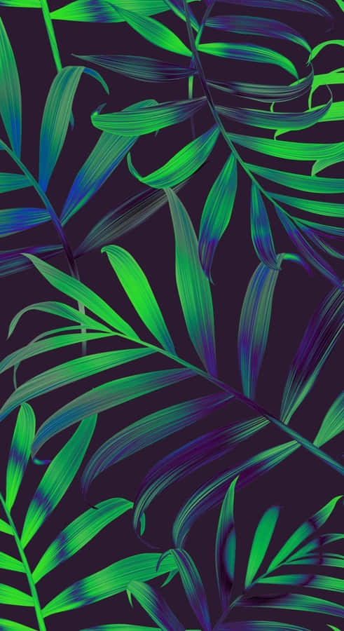 Padrão de Folhas Tropicais Havaianas