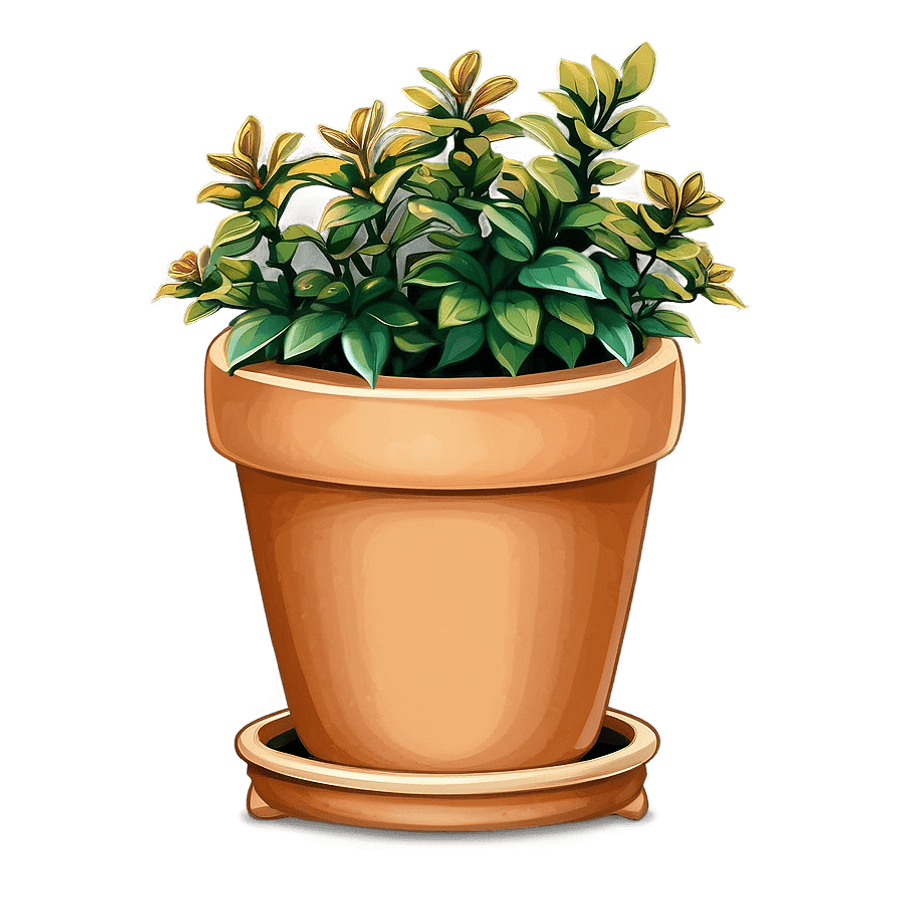 Miniature Potted Plant PNG dxr
