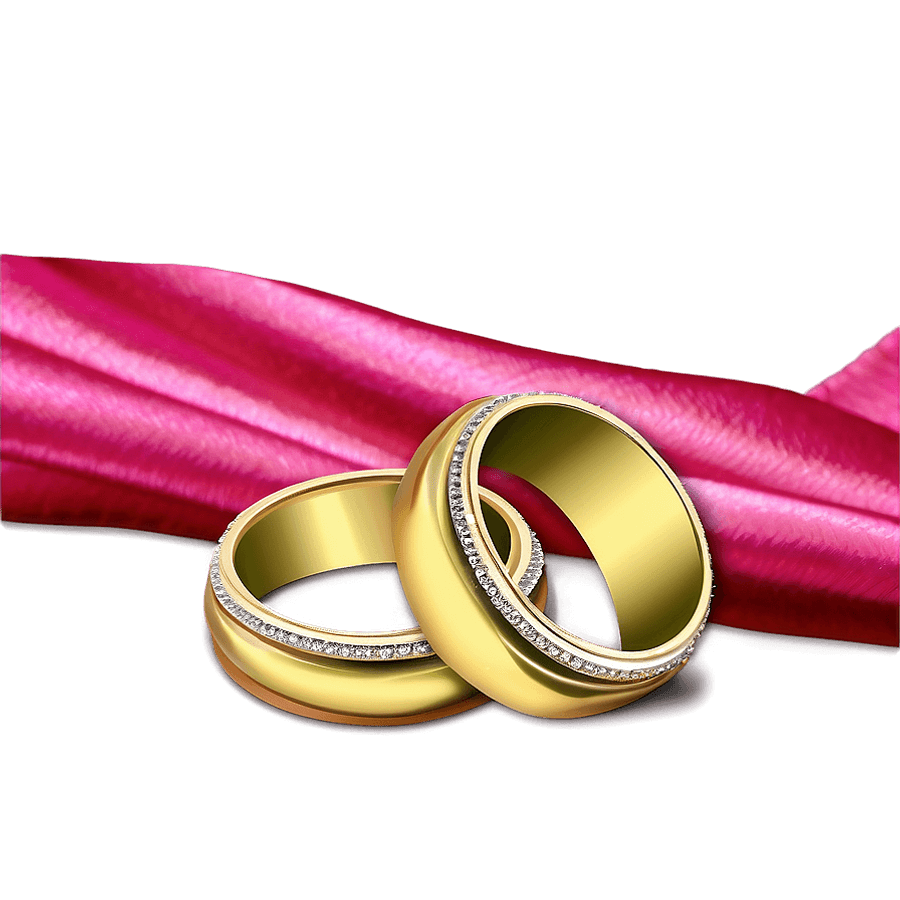 Gold Wedding Rings PNG 1