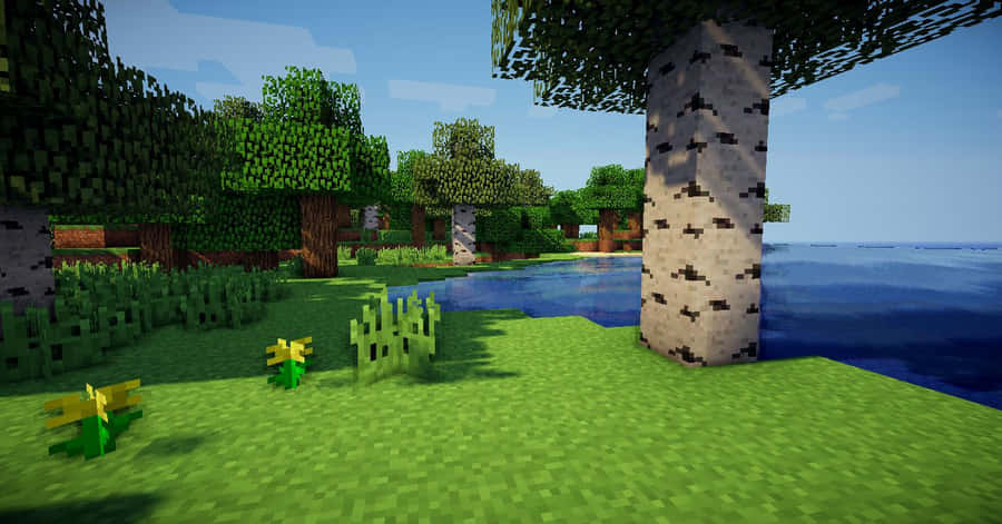 MinecraftPocket Edition 1366 x 715 tapet