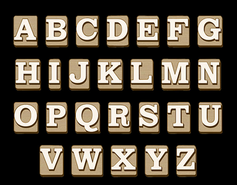 Golden Alphabet Blocks