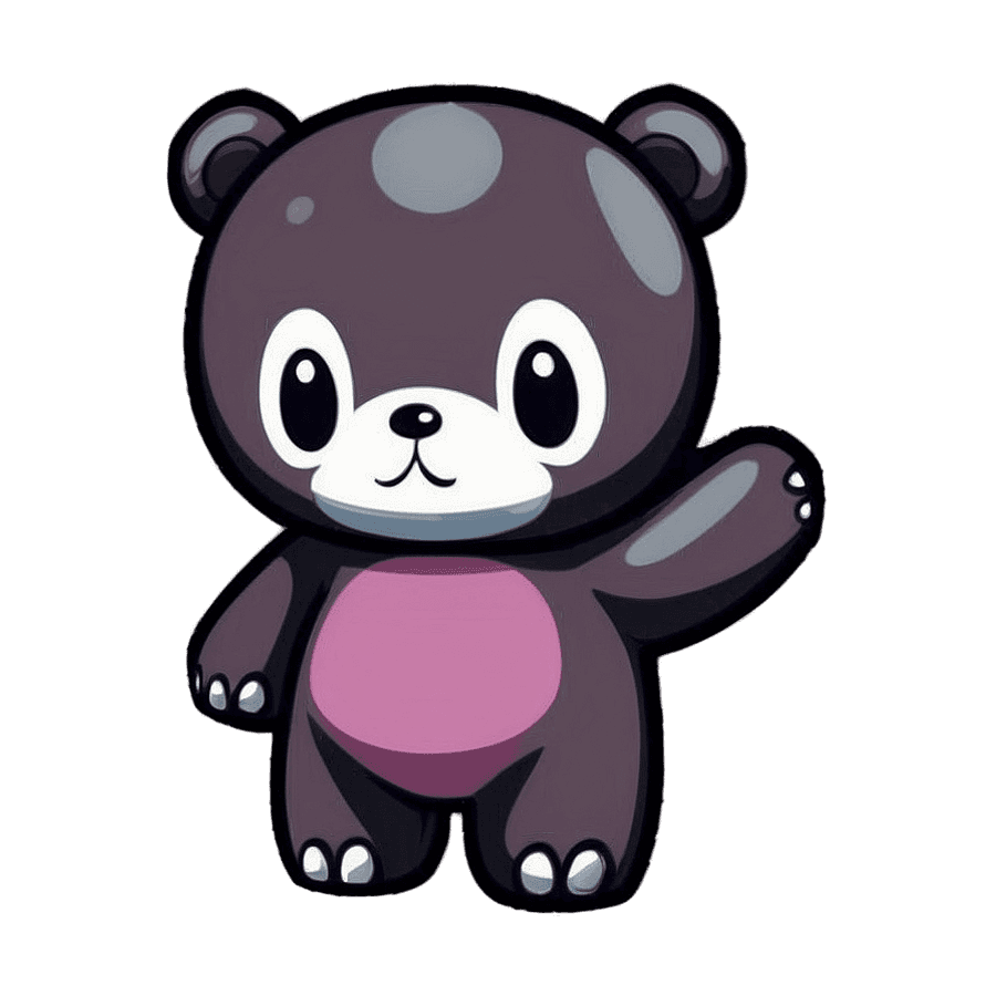 Gloomy Bear Retro Style PNG kyj